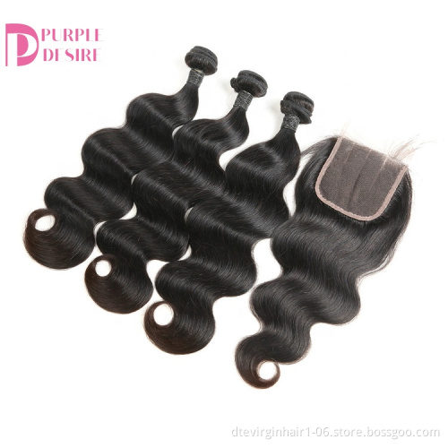 9a Grade Cuticle Aligned Raw Human Hair Body Wave Virgin  Brazilian Human  Hair Extension Hair Bundles